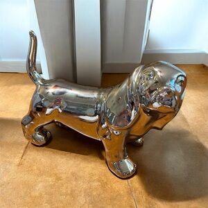 Pier I Imports Silver Dog Figurine Beagle or Basset Hound